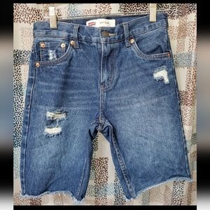 Levi's distressed jean shorts